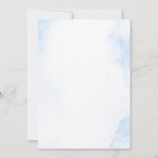 Invitation à la première communion florale bleue (Dos)