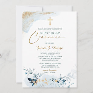 Invitation à la Première Communion Garçon
