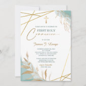 Invitation à la Première Communion Garçon (Devant)