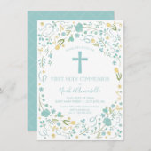 Invitation à la première communion - Garçon et/ou  (Devant / Derrière)