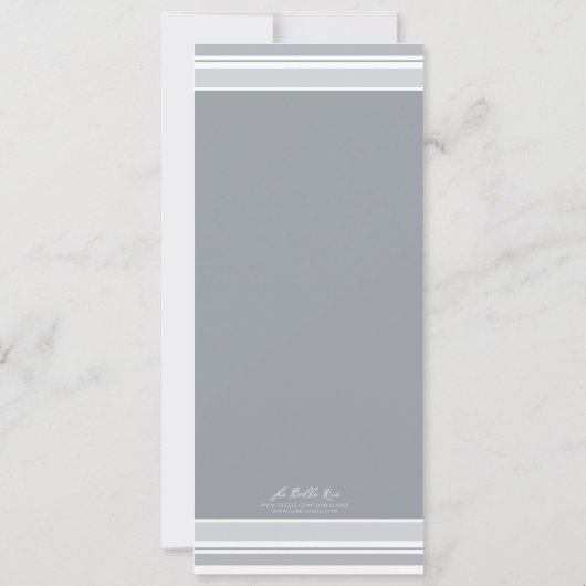 Invitation à la première communion Grey and Green (Dos)