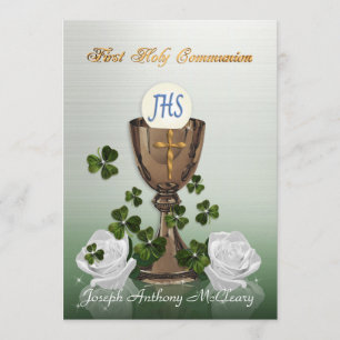 Invitation à la première communion irlandaise avec