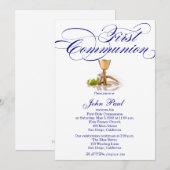 Invitation à la première communion moderne et élég (Devant / Derrière)