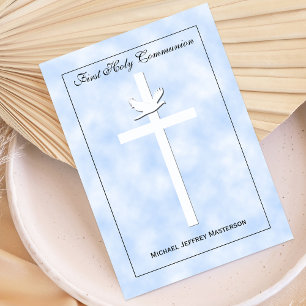 Invitation à la première communion pour les garçon