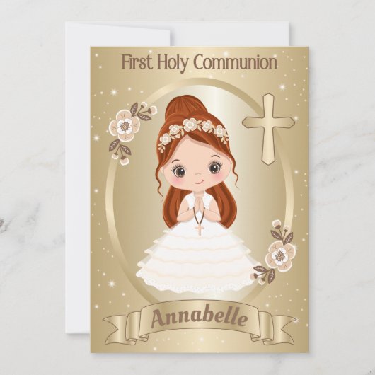 Invitation à la première communion sacrée (Devant)