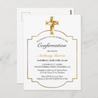 Invitation à la première communion sacrée de l'or