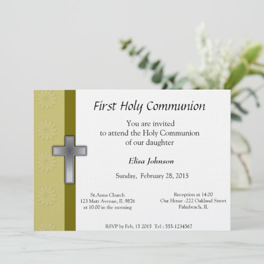 Invitation à la première communion sainte (Debout devant)