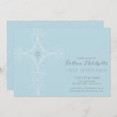 Invitation à la première communion sainte - Croix, (Devant / Derrière)