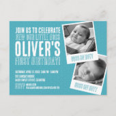 Invitation à la première fête d'anniversaire (Devant)