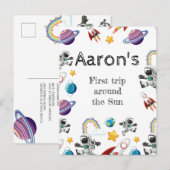 Invitation à la première fête d'anniversaire d'ast (Devant / Derrière)