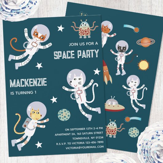 Invitation à la première fête d'anniversaire de ch