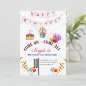 Invitation à la première fête d'anniversaire, enfa (Debout devant)