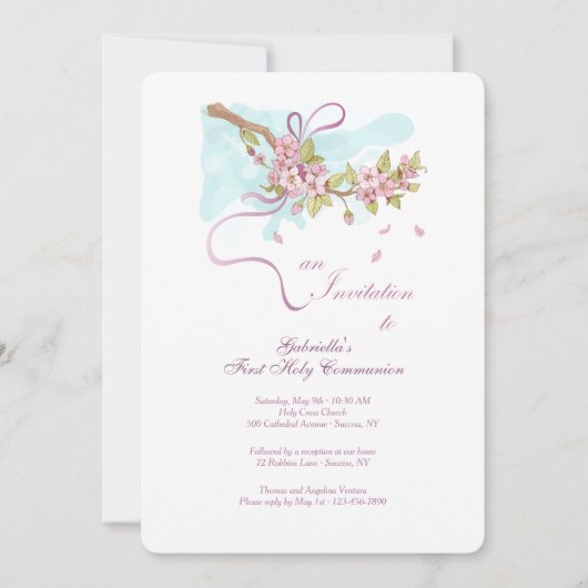 Invitation à la première sainte communion (Devant)