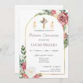 Invitation À La Première Sainte Communion Pour Gar (Devant / Derrière)