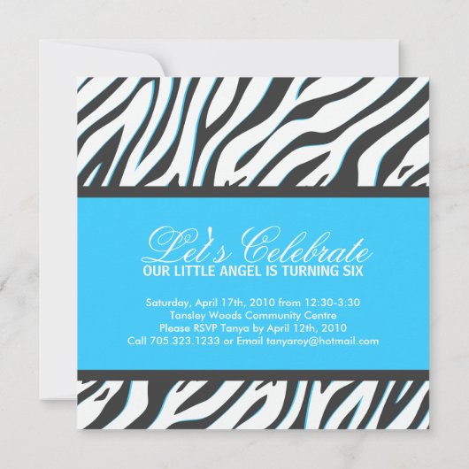 Invitation à la presse Zebra (Dos)