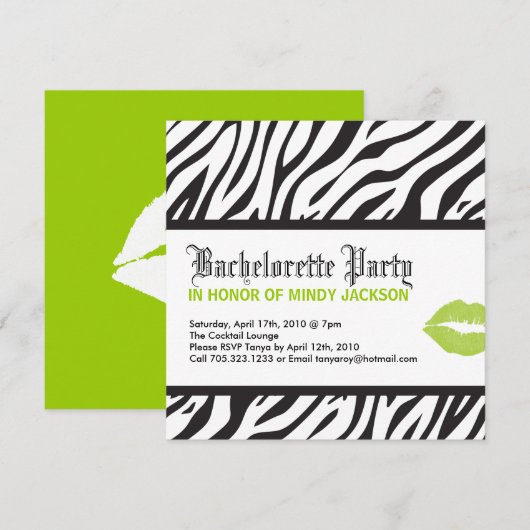 Invitation à la presse Zebra (Devant / Derrière)