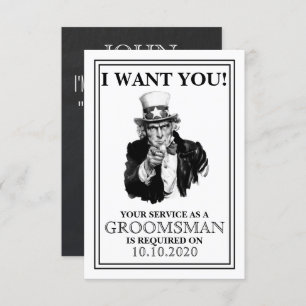 Invitation à la proposition de Groomsman ou Best M