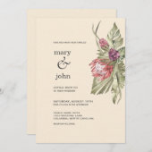 Invitation à la prothée tropicale Boho (Devant / Derrière)