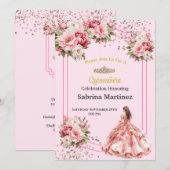 Invitation à la Quinceanera (Devant / Derrière)
