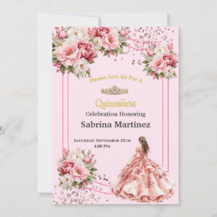 Invitation à la Quinceanera