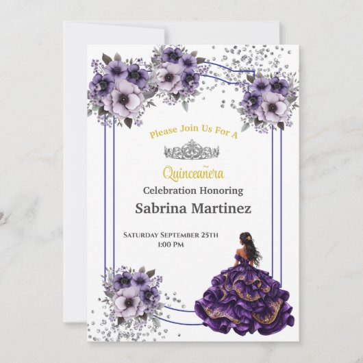 Invitation à la Quinceanera (Devant)