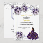 Invitation à la Quinceanera (Devant / Derrière)