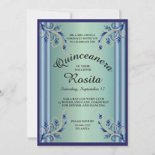 Invitation à la Quinceanera (Devant)