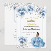 Invitation à la Quinceanera (Devant / Derrière)
