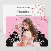Invitation à la Quinceanera (Devant / Derrière)