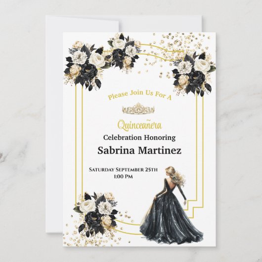 Invitation à la Quinceanera (Devant)