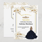 Invitation à la Quinceanera (Devant / Derrière)