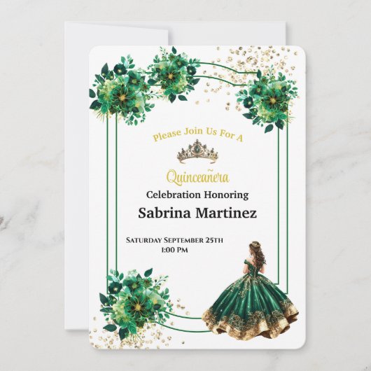 Invitation à la Quinceanera (Devant)