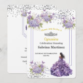 Invitation à la Quinceanera (Devant / Derrière)