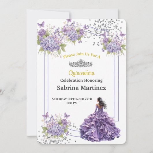 Invitation à la Quinceanera (Devant)