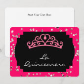 Invitation à la Quinceanera (Devant / Derrière)