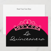 Invitation à la Quinceanera (Devant / Derrière)