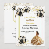 Invitation à la Quinceanera (Devant / Derrière)