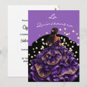 Invitation à la Quinceanera (Devant / Derrière)