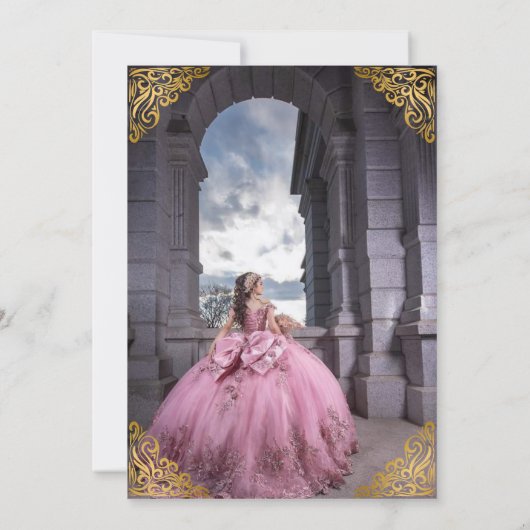 Invitation à la Quinceanera  (Dos)