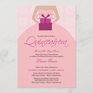 Invitation à la Quinceanera de Fancy Ball Gown (ro