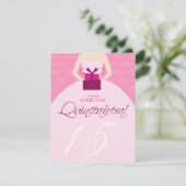 Invitation à la Quinceanera de Fancy Ball Gown (ro (Debout devant)