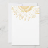 Invitation à la Quinceanera de tournesol Graphique (Dos)