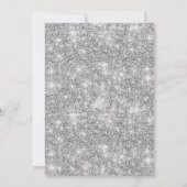 Invitation à la quincénanera Floral Navy & silver (Dos)