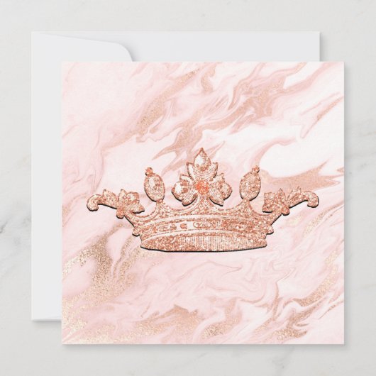 Invitation à la Quincennera en or et en marbre bla (Dos)