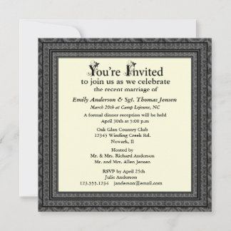 Invitation à la réception après le mariage