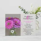 Invitation à la réception après mariage - Pot en v (Debout devant)