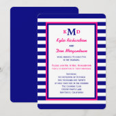 Invitation à la réception après mariage Rose et Na (Devant / Derrière)