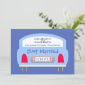 Invitation à la réception après mariage -- Voiture (Debout devant)