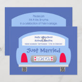 Invitation à la réception après mariage -- Voiture (Devant / Derrière)