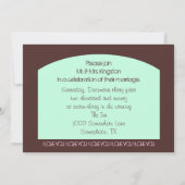 Invitation à la réception après mariage -- Voiture (Dos)